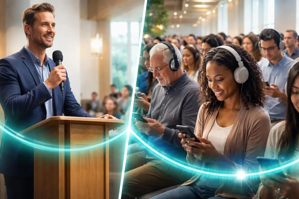 Aurelo church translation software streaming audio translation for church on mobile devices